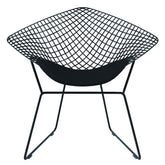 32" Black Metal Lounge Chair with Pad